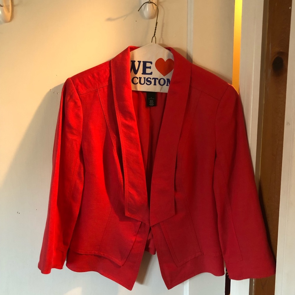 White House Black Market Red Business Jacket